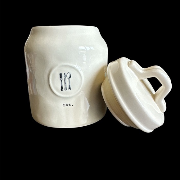 Rae Dunn‎ White Ceramic Jar with Lid - Picture 2 of 5